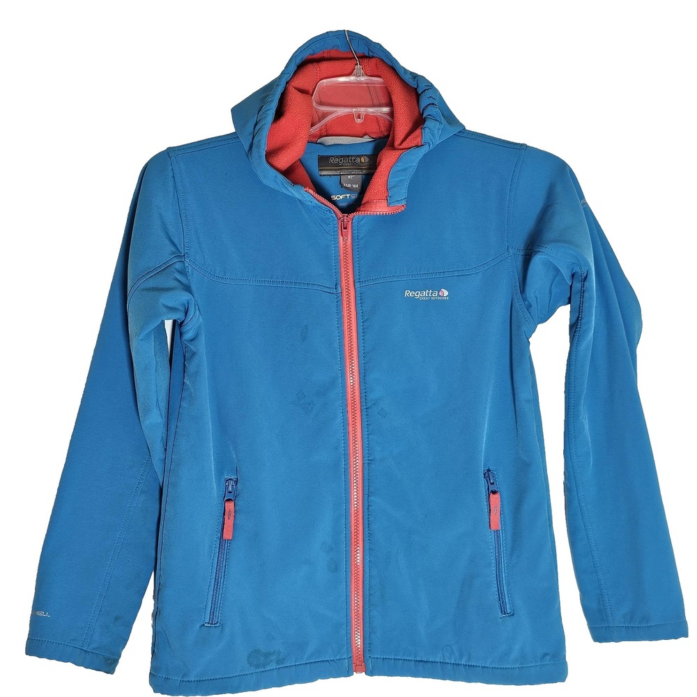 Regatta Softshell Jacket Youth Medium EUR 164 Hooded Water Repellent Windproof